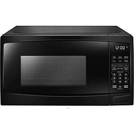 Danby 0.9 cuft Black Microwave - 0.9 ft³ Capacity - Microwave - 10 Power Levels - 900 W Microwave Power - 10.60" Turntable - 120 V AC - 15 A Fuse - Countertop - Black