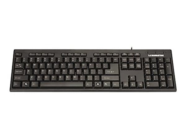 Manhattan 3744461 USB Enhanced Keyboard, Black