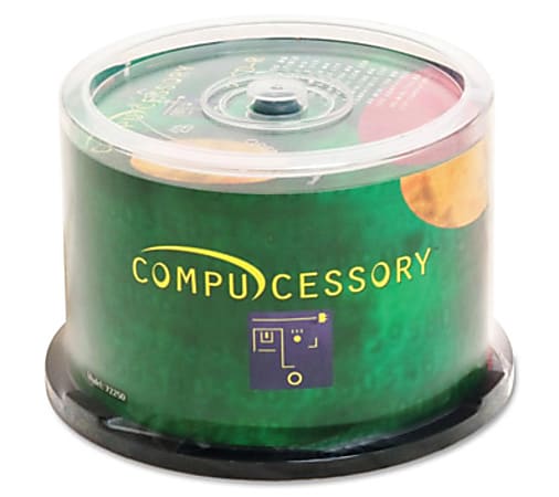 Compucessory CD Recordable Media - CD-R - 52x - 700 MB - 50 Pack Spindle - 120mm - 1.33 Hour Maximum Recording Time Compucessory CD Recordable Media - CD-R - 52x - 700 MB - 50 Pack Spindle - 120mm - 1.33 Hour Maximum Recording Time