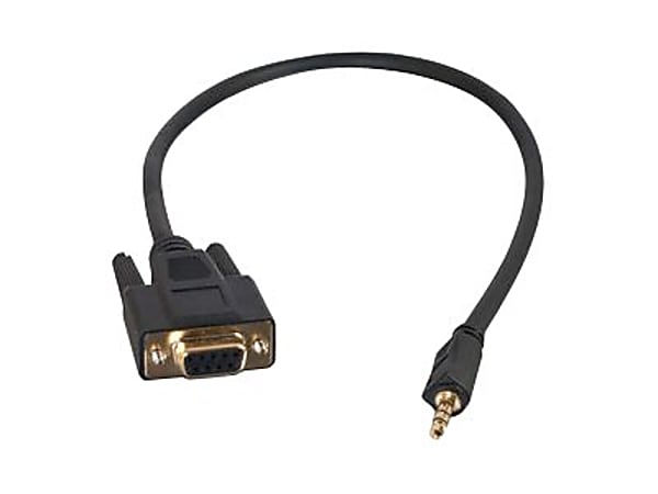 C2G 1.5ft Velocity DB9 Female to 3.5mm Male Adapter Cable - 1.50 ft A/V Cable for Projector, Audio/Video Device - First End: 1 x 9-pin DB-9 RS-232 Serial - Female - Second End: 1 x Mini-phone Audio/Video - Male - Black