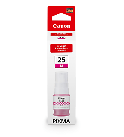 Canon GI-25 Ink Bottles, Inkjet, Magenta, 3000 Pages, 37 mL, 1 Each