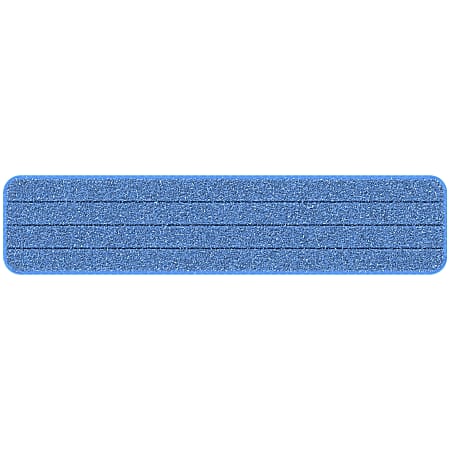 Gritt Commercial Premium Microfiber Hook & Loop Wet Mop Pad, 24", Blue