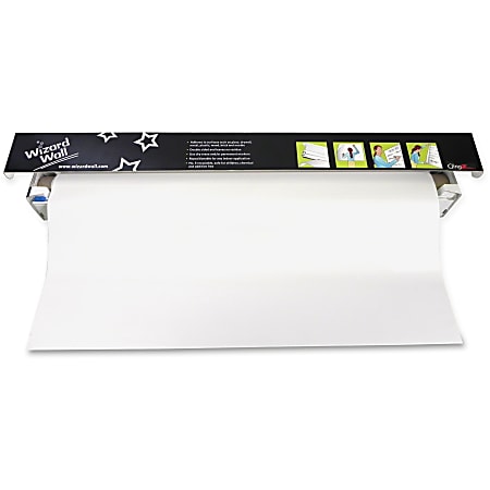 Wizard Wall® 28" System Non-Magnetic Dry-Erase Whiteboard, 27 1/2" x 260", Clear, 27525SBW