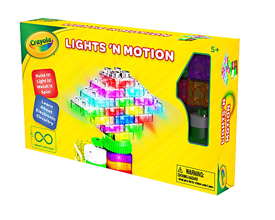 E-Blox Crayola Lights 'N Motion Building Blocks, Assorted Colors