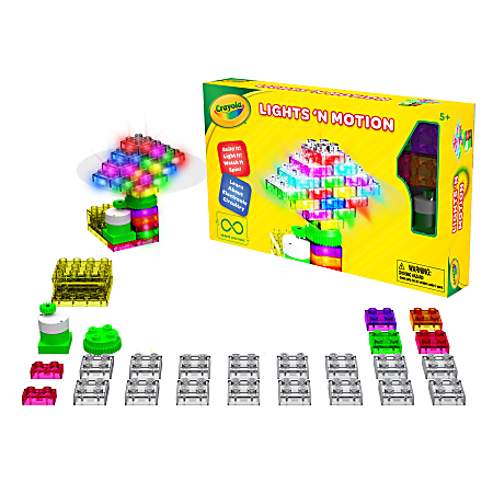 E Blox Crayola Lights N Motion Building Blocks Assorted Colors Office Depot
