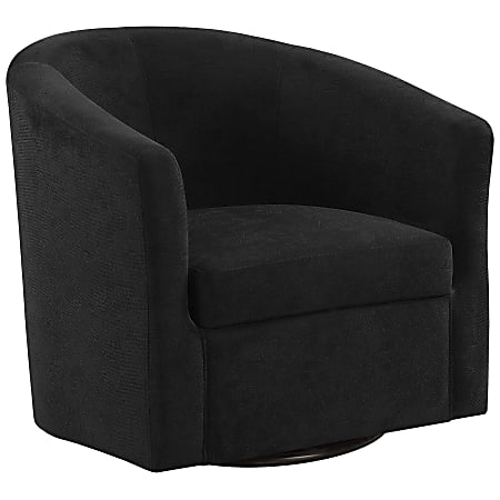 Monarch Specialties Swivel Club Chair, Black