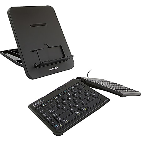 GTP-0044 Wired Mobile Keyboard & GTLS-0077U Stand Bundle - Black