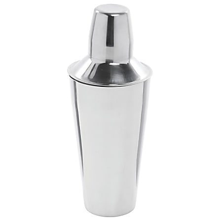 American Metalcraft Stainless Steel Cocktail Shakers, 3-Piece, 28 Oz, Silver, Case Of 48 Shakers