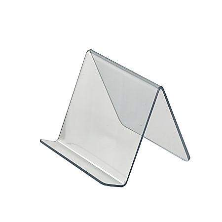 Azar Displays Tabletop Easels, Acrylic, 4 1/8"H x 5"W x 5"D, Clear, Pack Of 10