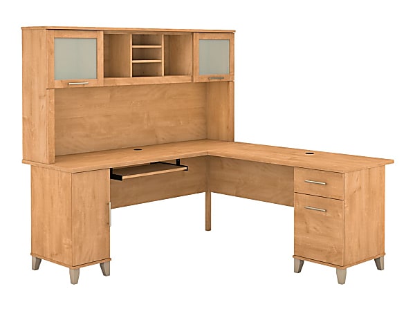 Bush furniture l shaped cheap desk with hutch