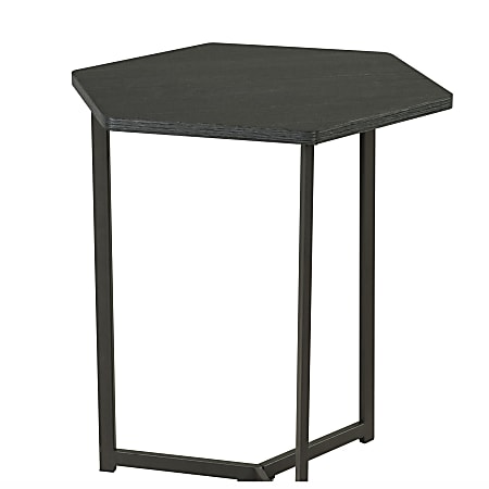 Homestar North America Hexagon End Table, Black