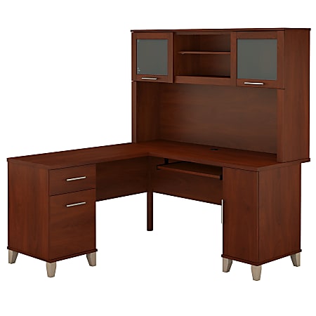 Brown Desk with Hutch