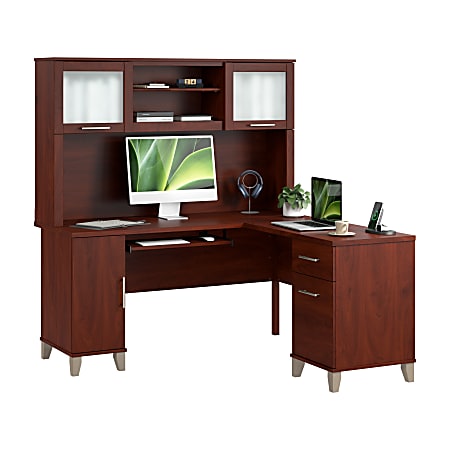 Bush Furniture Somerset L Shaped Desk With Hutch 60 W Hansen