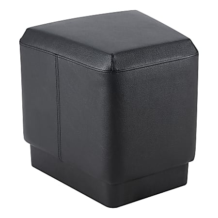 Lorell® Contemporary Trapezoid Ottoman, 17"H, Black