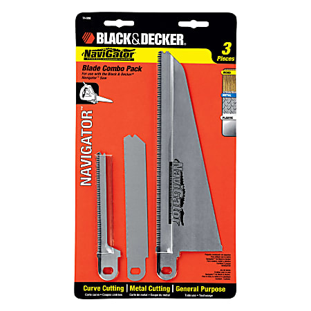 Black+Decker Metal Replacement Blade Set, Multicolored, Set Of 3 Blades