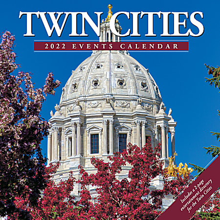 Willow Creek Press Scenic Monthly Wall Calendar, 12" x 12", Twin Cities, January To December 2022