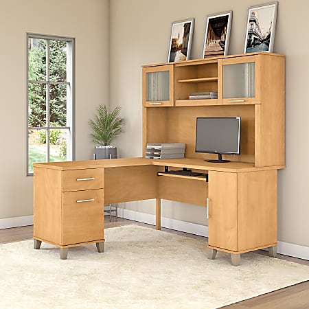 L shaped desk with hutch office depot sale