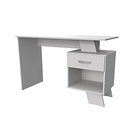Inval® America Asymmetrical 48"W Writing Desk, White
