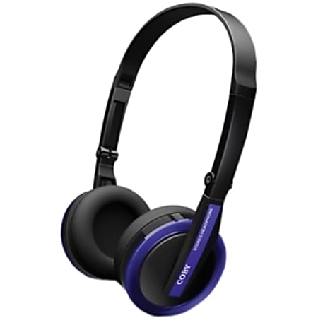 Coby CV145BLU On-Ear Folding Headphones Blue