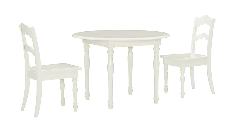 Powell Lanora Kids' Table And Chairs Set, Vanilla