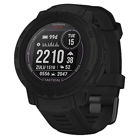 Garmin Instinct 2 Solar Tactical Edition GPS Smartwatch, Black