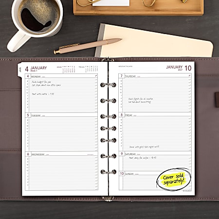 AT A GLANCE 2027 Weekly Planner Refill Loose Leaf Desk Size 5 12 x 8 12 ...