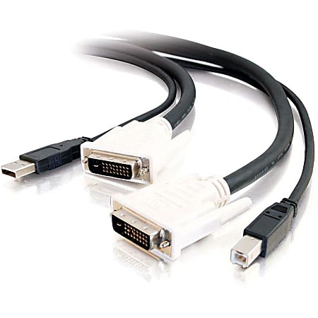 C2G 10ft DVI Dual Link + USB 2.0 KVM Cable - 10ft - Black