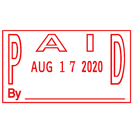 2000 PLUS Easy Select Self Inking DatePhrase Stamp PAID 1 78
