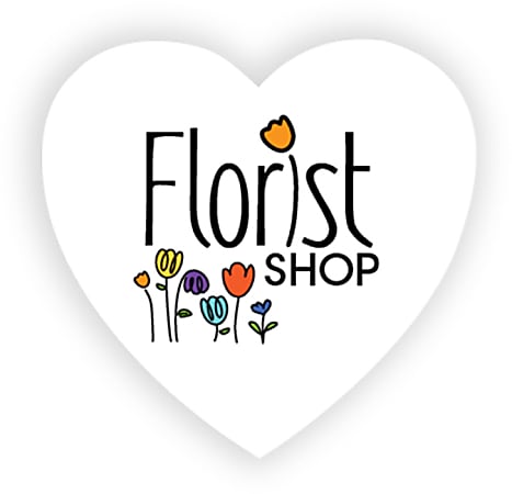 Custom Full Color Printed Labels And Stickers Heart 1 18 x 1 ...