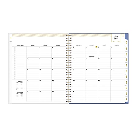 2024 2025 Day Designer Monthly Planning Calendar 8 x 10 Blurred Spring Frosted July To June 