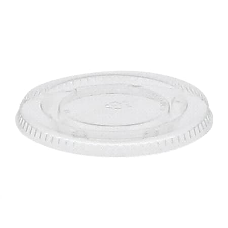 Pactiv Plastic Portion Cup Lids, 2 Oz, Clear, 100 Per Sleeve, Case Of 24