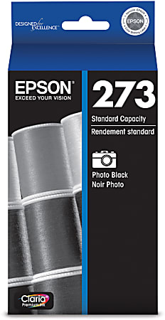 Epson® 273 Claria® Premium Photo Black Ink Cartridge, T273120-S