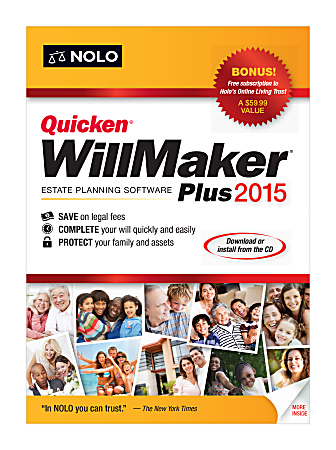Quicken WillMaker Plus 2015 Traditional Disc - Office Depot