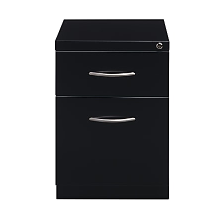 Hirsh® 20"D Vertical 2-Drawer Mobile Pedestal File Cabinet, Black