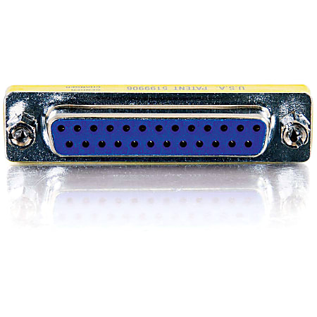 C2G DB25 Mini Gender Changer Coupler FF 1 x 25 pin DB 25