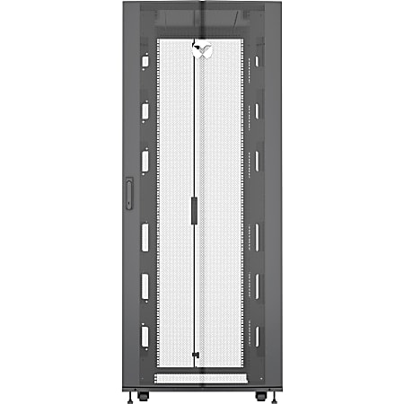 Vertiv VR Rack - 42U Server Rack Enclosure| 800x1200mm| 19-inch Cabinet (VR3350) - 2000x800x1200mm (HxWxD)| 77% perforated doors| Sides| Casters