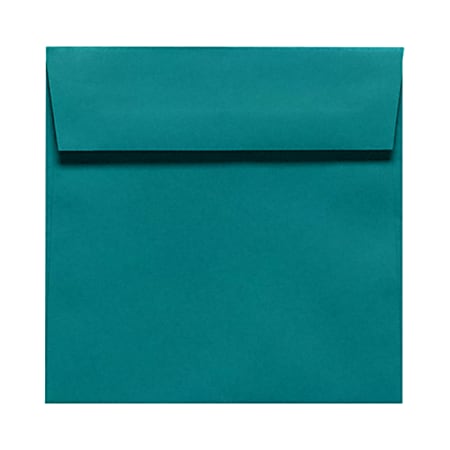 LUX Square Envelopes, 6 1/2" x 6 1/2", Peel & Press Closure, Teal, Pack Of 50
