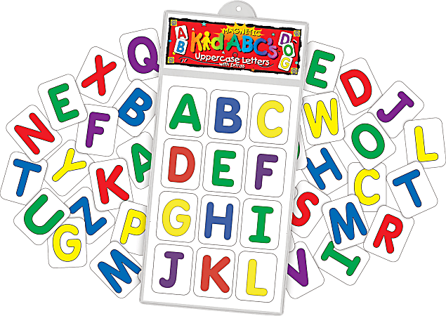 Barker Creek® Magnets, Magnetic KidABC's™, Uppercase Letters, Grades Pre-K–2, Pack Of 38