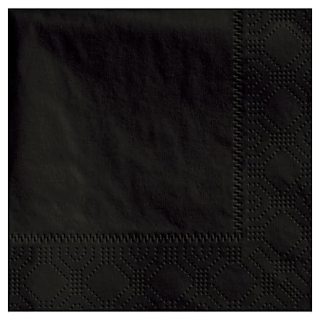 Hoffmaster Napkins, 4-3/4" x 4-3/4", Black, Case Of 1,000 Napkins