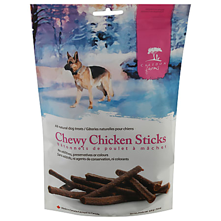 Caledon Farms Chewy Sticks Dog Treats, Chicken, 7.8 Oz, Total Qty 4