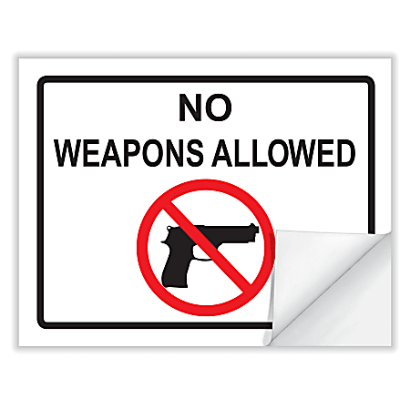 ComplyRight™ Weapons Law Cling Poster, English, 8 1/2" x 11"