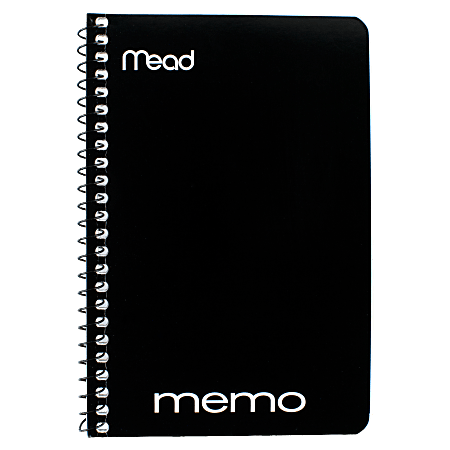 Mead® Wirebound Side-Opening Memo Book, 4" x 6", 1 Hole-Punched, College Ruled, 40 Sheets