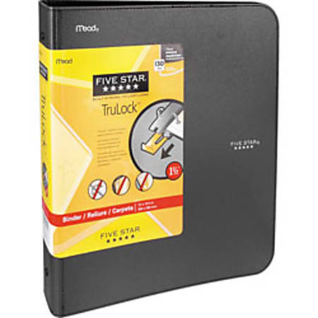 Five Star® TruLock Binder, 1 1/2" Rings, Assorted Colors