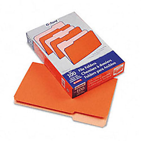 Pendaflex® Two-Tone Color File Folders, Legal Size, Orange,