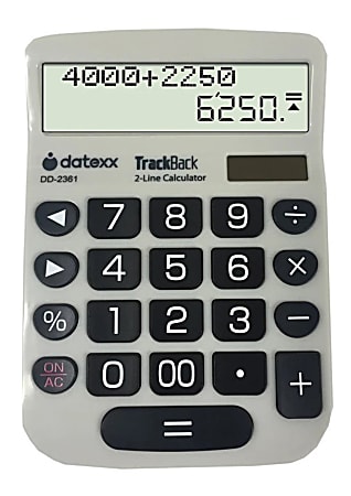 Datexx DD-2361 2-Line TrackBack Desktop Calculator