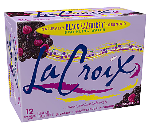 LaCroix Sparkling Water Cans, Black Razzberry, 12 Oz, Case Of 12 Cans