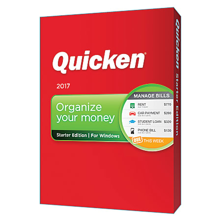 Quicken® Starter Edition 2017, Traditional Disc
