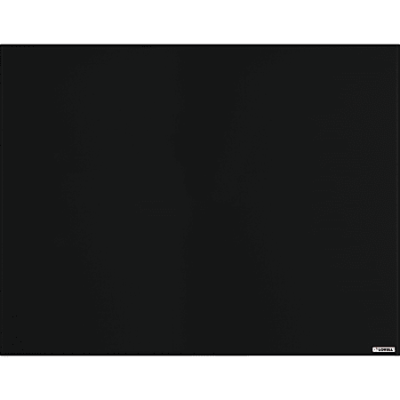 Lorell® Magnetic Unframed Dry-Erase Glass Whiteboard, 48" x 36", Black