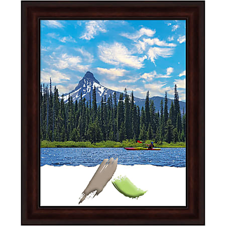 Amanti Art Picture Frame, 27" x 33", Matted For 22" x 28", Coffee Bean Brown