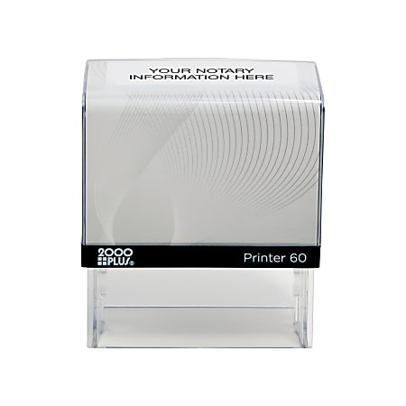 Custom 2000 PLUS® Self-Inking Notary Stamp, P60, 1-3/8" x 2-15/16" Impression